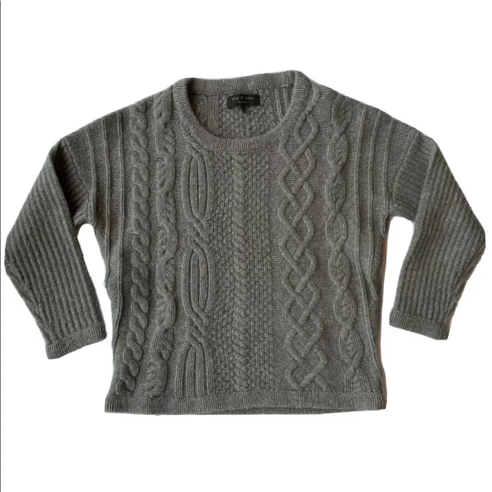 Rag & Bone Cable Knit Sweater, Wool Cashmere XS/S